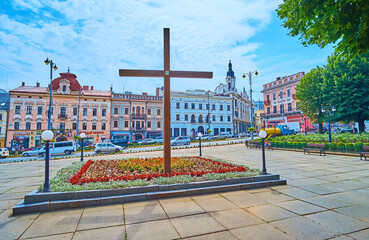 Sticker - The Central Square, Chernivtsi, Ukraine