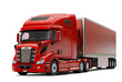 red truck on a transparent background. AI generator
