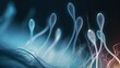 macro microscope photo sperm blue