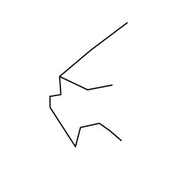 Wall Mural - Vector isolated one single Aquarius stars constellation map scheme colorless black and white contour line easy drawing