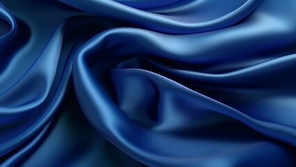 abstract dark blue background. silk satin. navy blue color. elegant background with space for design