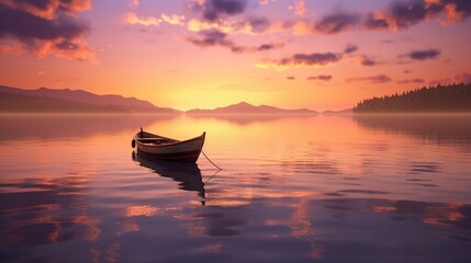 boat on the lake