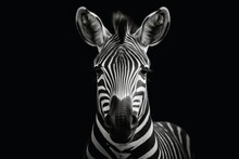 Close Up Portrait Of Mesmerizing Zebra Photography Created With Generative AI Technology