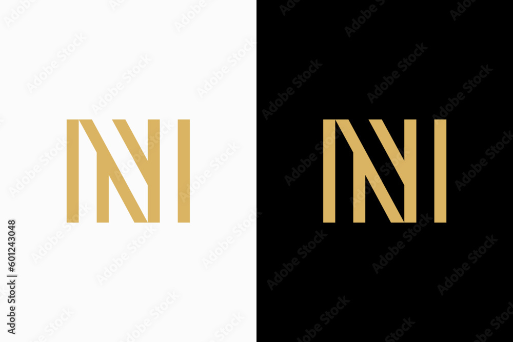 initial letter modern line n logo vector premium design Stock Vector ...
