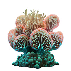 Wall Mural - Mushroom Coral Reef in a Under The Sea made with Generative AI