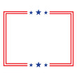 America American Flag Square Frame Banner Badge Design Vector Template