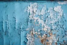 Peeling Blue Wall Background