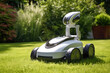 ein Roboter als Rasenmäher