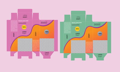 Wall Mural - package design. chocolate package box design template. Ready package design for juice drinks ect.Cardboard Box and Paper Tube Mockup