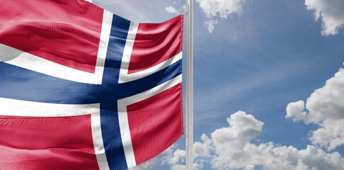 Wall Mural - The national flag of Norway 