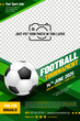 Football - soccer tournament poster template with ball