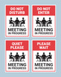 © SM 1000 - Meeting in Progress Sign Collection