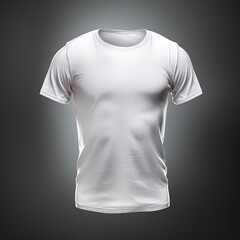 Wall Mural - a white t shirt mock up isolated on a dark background, generative ai