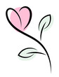 Minimalistyczny kwiatek tulipan ilustracja