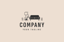 Furniture Logo Vector Icon Illustration