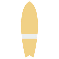 Surfboard. Flat vector illustration