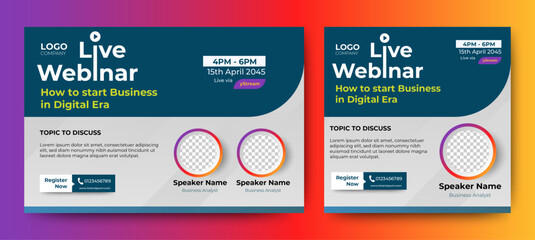 Canvas Print - webinar business conference templates