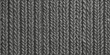 © Yan - Seamless gray wool knitted fabric back sweater texture textile cloth craft Tileable monochrome greyscale knitted sweater, scarf or cozy winter socks pattern. Realistic woolen crochet textile craft