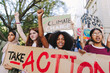 © Jacob Lund - Happy youth activists marching against global warming