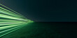 Green speed light trail on road, renewable energy highway transportation concept, clean eco power car street light at night, electric vehicle technology 3d rendering