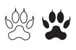 Paw icon. Footstep background vector ilustration.