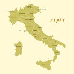 Vector map of Italy country