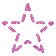 Wall Mural - pink star glitter on transparent background.star icon