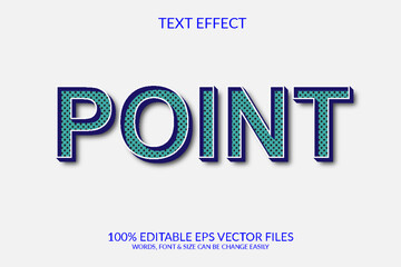 Wall Mural - Point 3D Fully Editable Vector Eps Text Effect