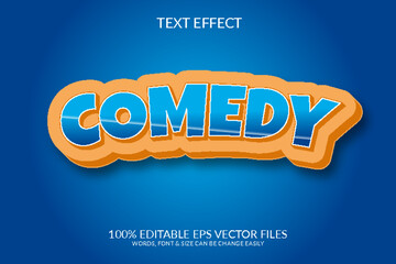 Wall Mural - Comedy 3D Fully Editable Vector Eps Text Effect