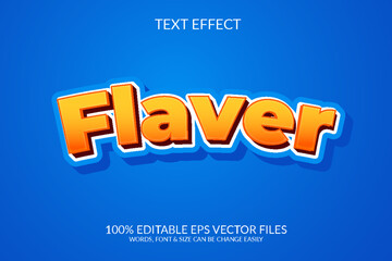 Wall Mural - Flevar  3D Fully Editable Vector Eps Text Effect