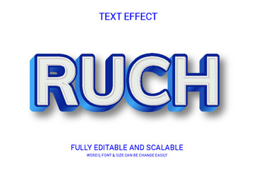 Wall Mural - Ruch 3D Fully Editable Vector Eps Text Effect