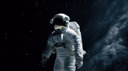Wall Mural - Space suits isolated on space background.  Ai generated.