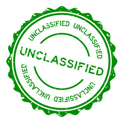 Sticker - Grunge green unclassified word round rubber seal stamp on white background