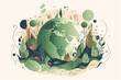 International Earth Day. Ecology, environmental problems and environmental protection. Illustration for graphic and web design, business, Generative AI