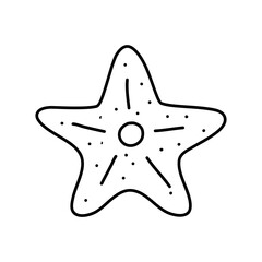 Canvas Print - Outlined Star fruit, star fruit doodles,  line art vector illustration.