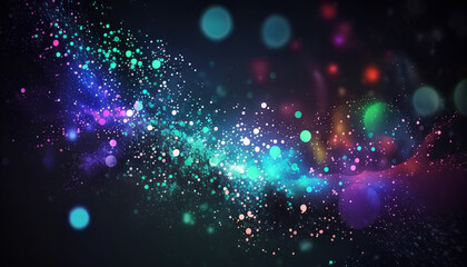 Wall Mural - a colorful background with a blurry image of a glittery background, generative by ai