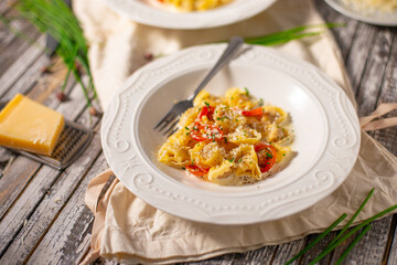 Canvas Print - Fresh homemade tortellini