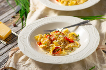 Canvas Print - Fresh homemade tortellini