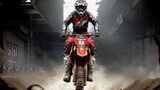 Fototapeta Przestrzenne - Motocross and rally driver. Generative AI