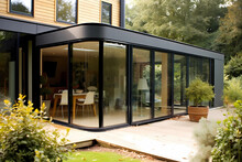 Modern Aluminium Veranda House Extension - View From Outside