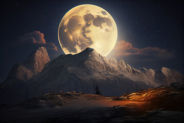 Wall Mural - vollmond. generative ai