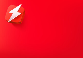 Poster - Vector wallpaper with breaking news icon. 3d vector background with copy space