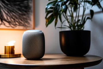 smart device voice assistant on table generative ai