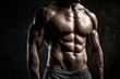 © thesweetsheep - Body muscle of fitness man (Ai generated)