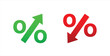 percent symbol increase growth and decrease icon