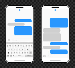 mobile phone chat design template vector