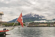 Panorama in Luzern mit dem Mount Pilatus im Hintergrund