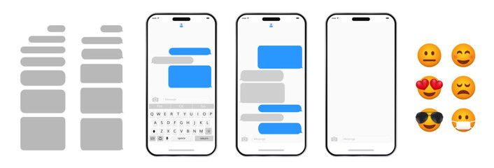 mobile phone chat design template vector