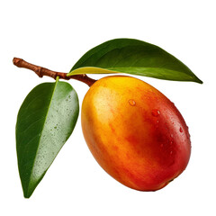 Wall Mural - Mango fruit isolated. Illustration AI Generative.