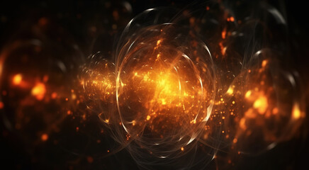 Canvas Print - Abstract background with glowing plasma energy. Generative AI